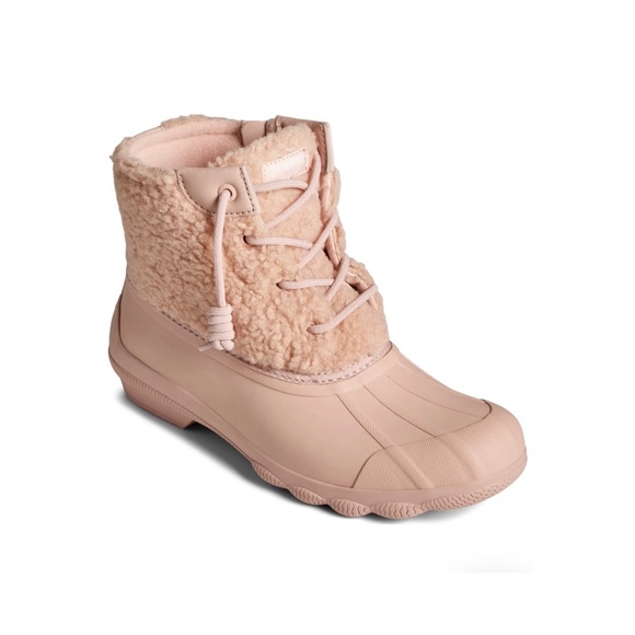 womens sperry duck boots pink